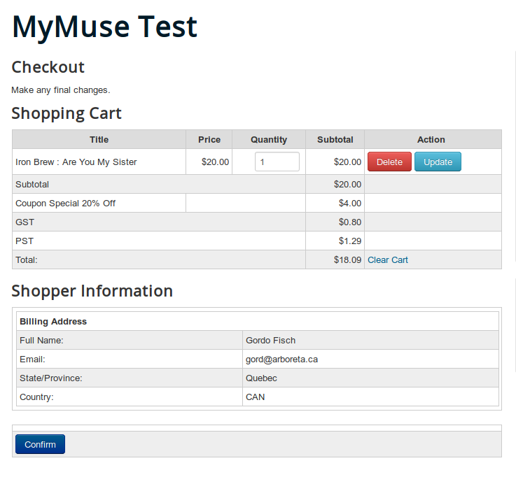Menu Shopping Cart to Download Page
